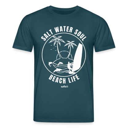 safis® Windsurf Unisex Bio-T-Shirt CREATOR -salt water soul- - Dunkles Petrol