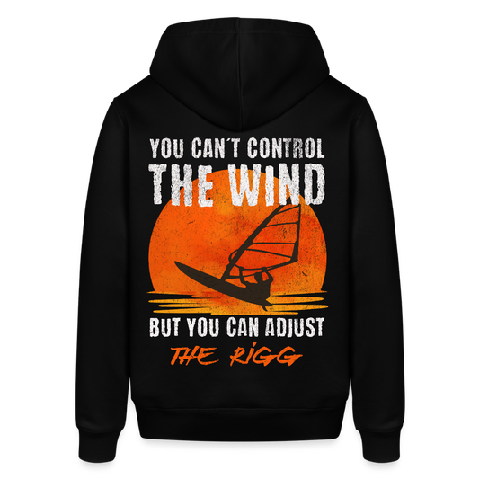 Unisex Bio-Hoodie -you can´t control the wind- - Schwarz