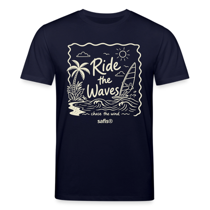 safis Windsurf T-Shirt Männer -ride the waves- - Navy