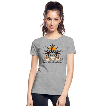 Frauen Premium Bio T-Shirt -better life- - Grau meliert