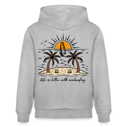 Unisex Bio-Hoodie CRUISER -better life- - Grau meliert