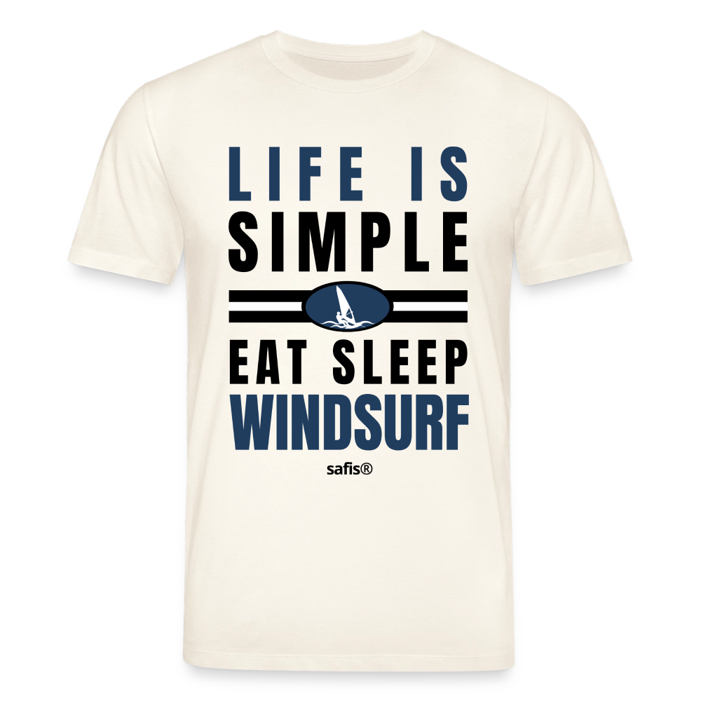 Windsurf Kleidung Männer -eat sleep windsurf- Unisex Bio-T-Shirt CREATOR - Naturweiß 