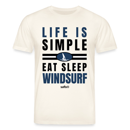 Windsurf Kleidung Männer -eat sleep windsurf- Unisex Bio-T-Shirt CREATOR - Naturweiß 