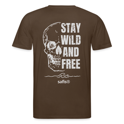 safis® Windsurf Shirt -wild and free- Unisex Bio-T-Shirt CREATOR - Dunkelbraun