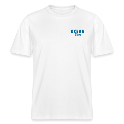 Relaxed Fit Unisex Bio-T-Shirt -happiest- - Weiß