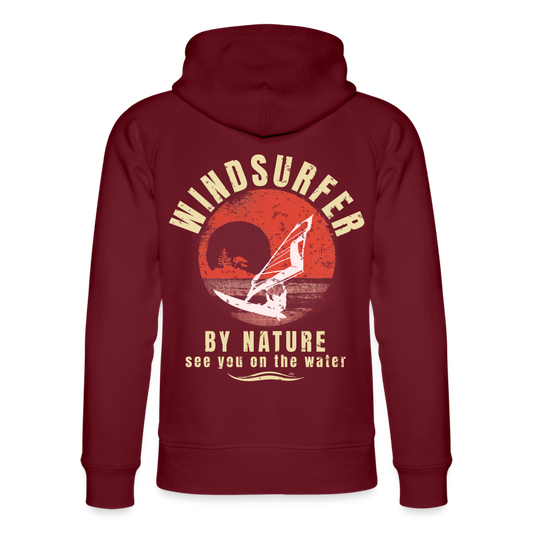 Unisex Bio-Hoodie -by nature- - Burgunderrot