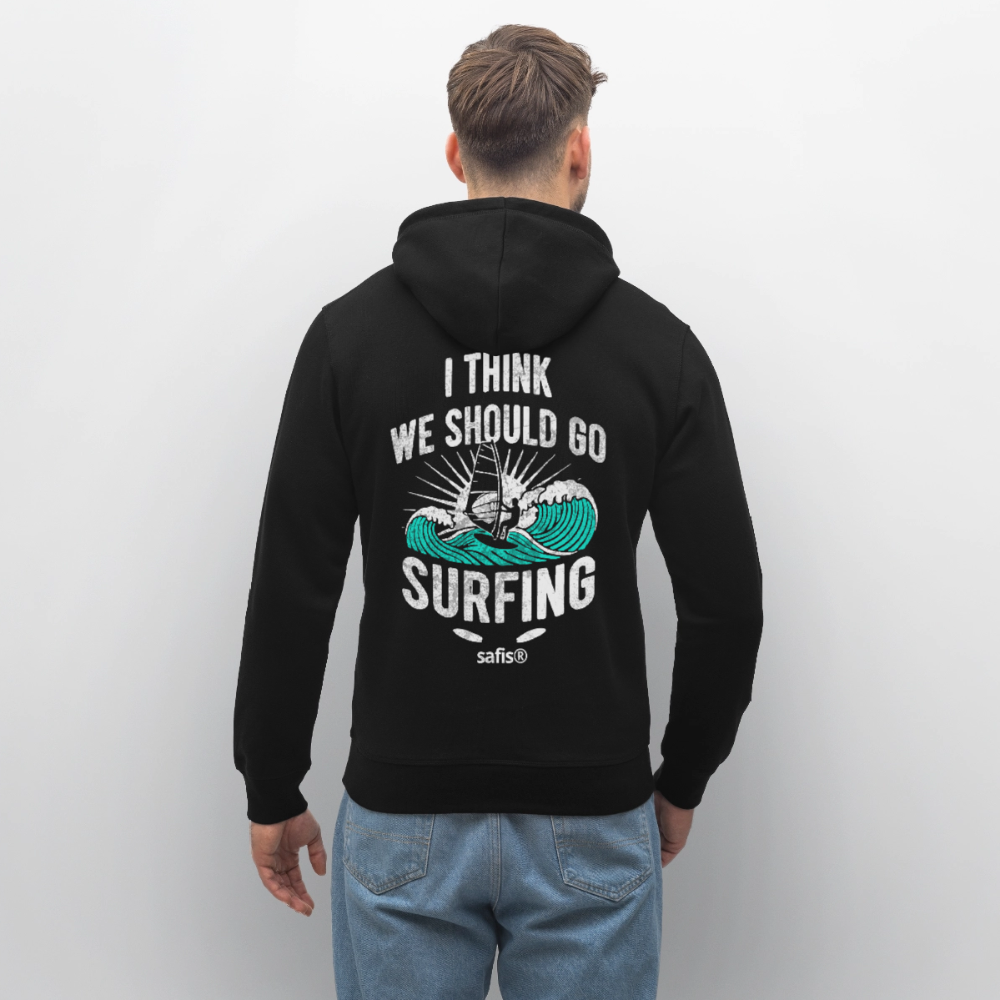 Unisex Bio-Hoodie DRUMMER  -surfing- - Schwarz
