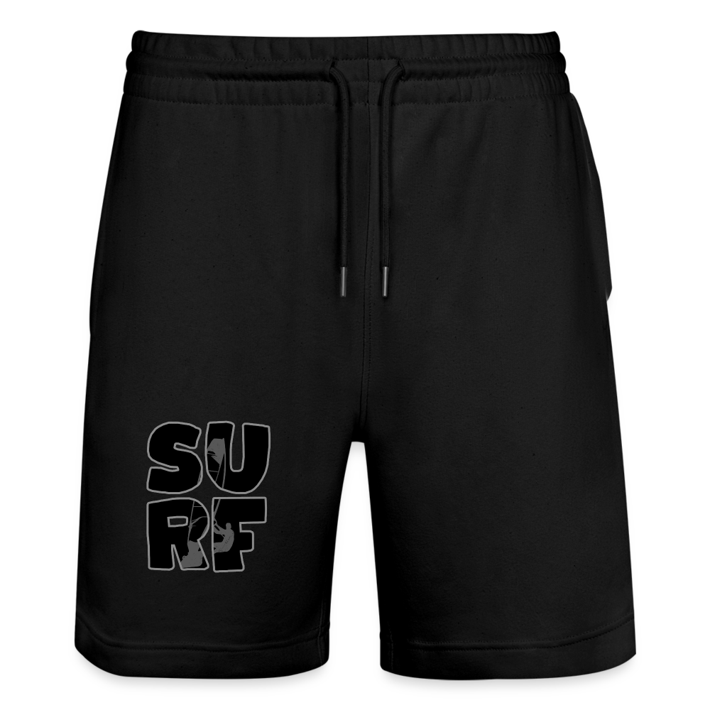 Unisex Bio Joggingshorts -surf- - Schwarz