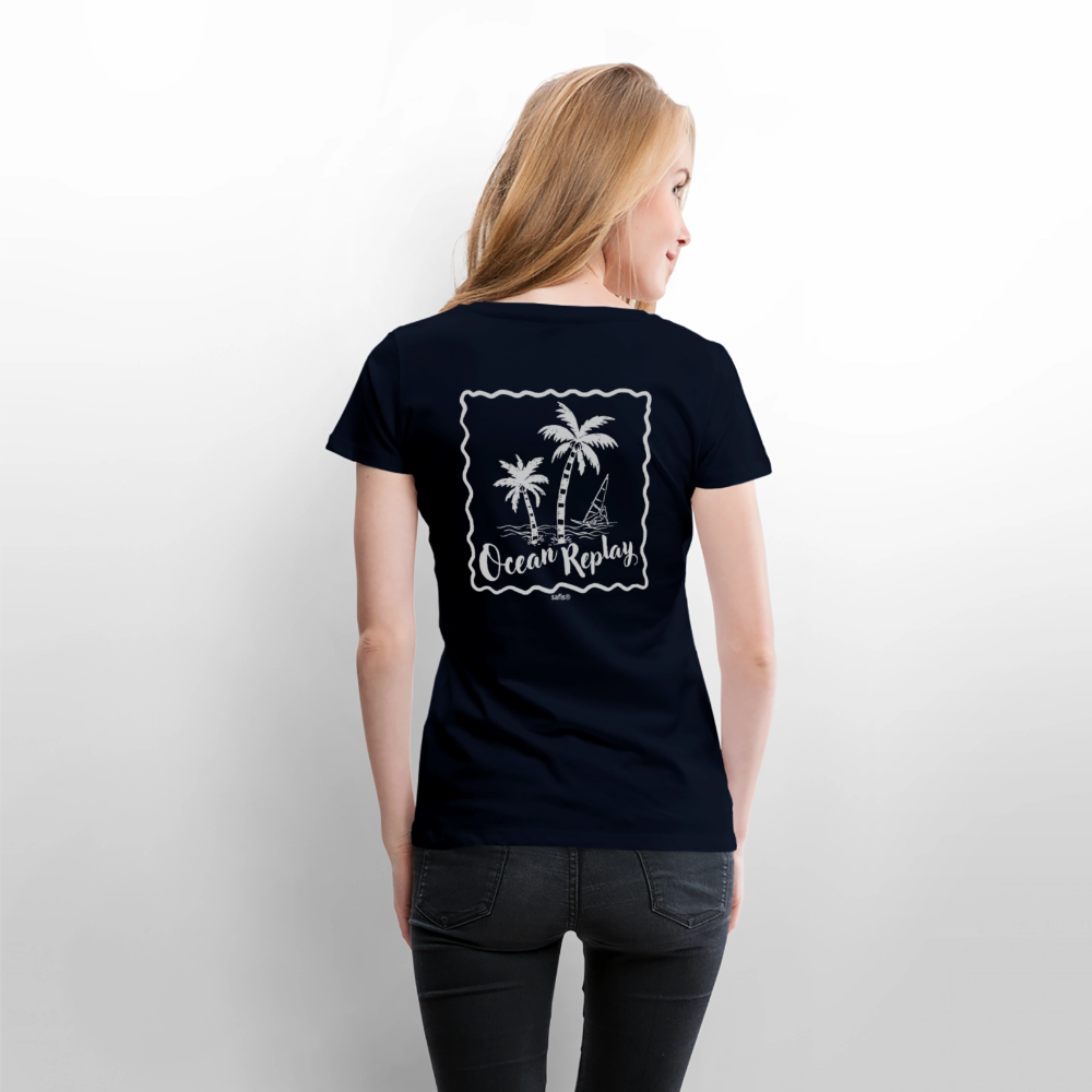 Frauen Premium T-Shirt -ocean replay- - Navy