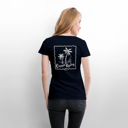 Frauen Premium T-Shirt -ocean replay- - Navy