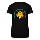 Bio Frauen T-Shirt mit V-Ausschnitt -follow me- - Schwarz