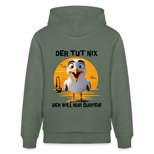 Unisex Bio-Hoodie CRUISER -der tut nix- - Tanngrün