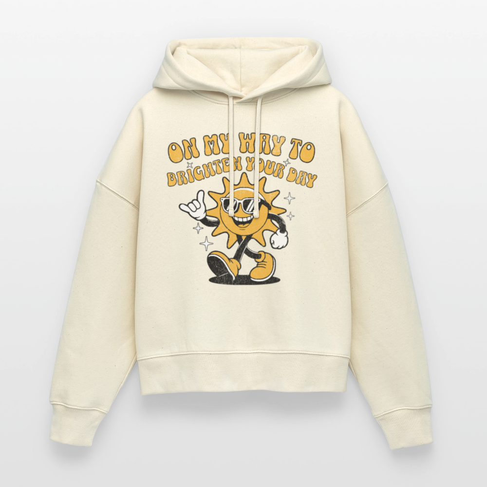 Safis Sports Frauen Bio Hoodie -on my way- - Weißgrau