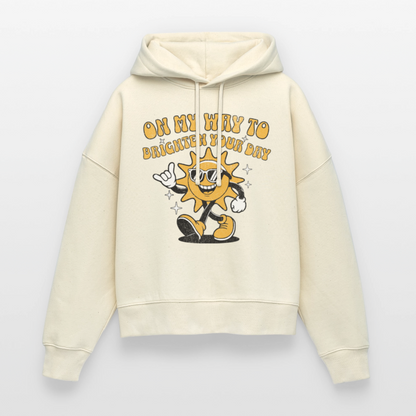 Safis Sports Frauen Bio Hoodie -on my way- - Weißgrau