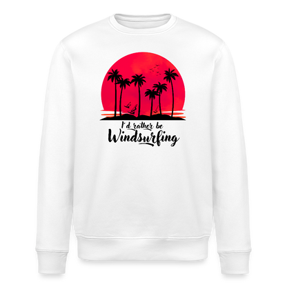 Unisex Bio-Sweatshirt ROLLER -I´d rather be- - Weiß