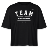 Frauen Boxy Bio-T-Shirt - Team Windsurfer - - Schwarz