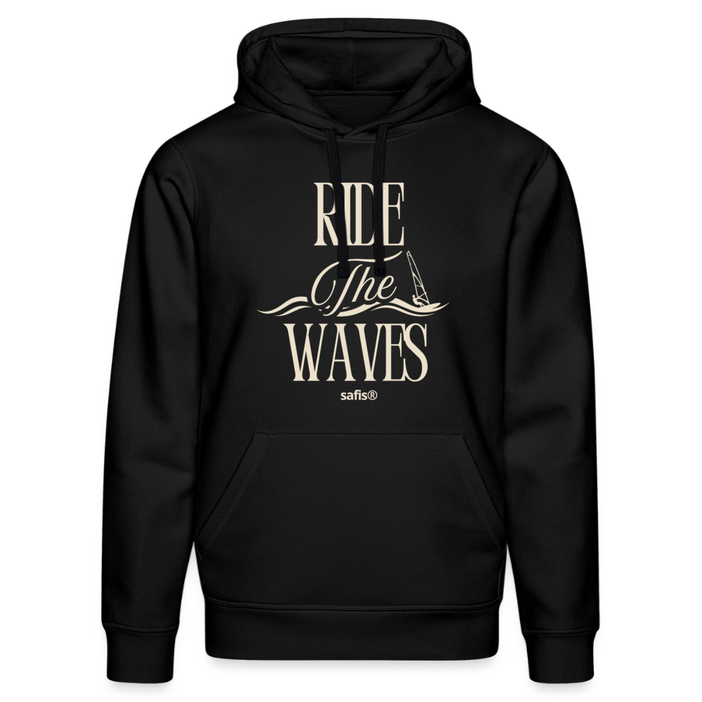 Unisex Bio-Hoodie DRUMMER -ride the waves- - Schwarz