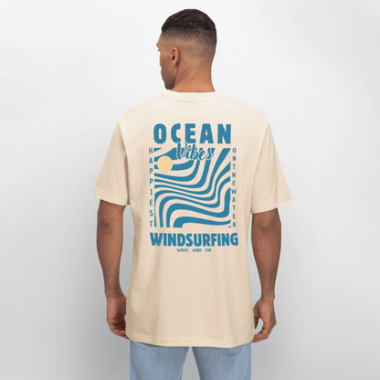 Relaxed Fit Unisex Bio-T-Shirt -happiest- - Weißgrau