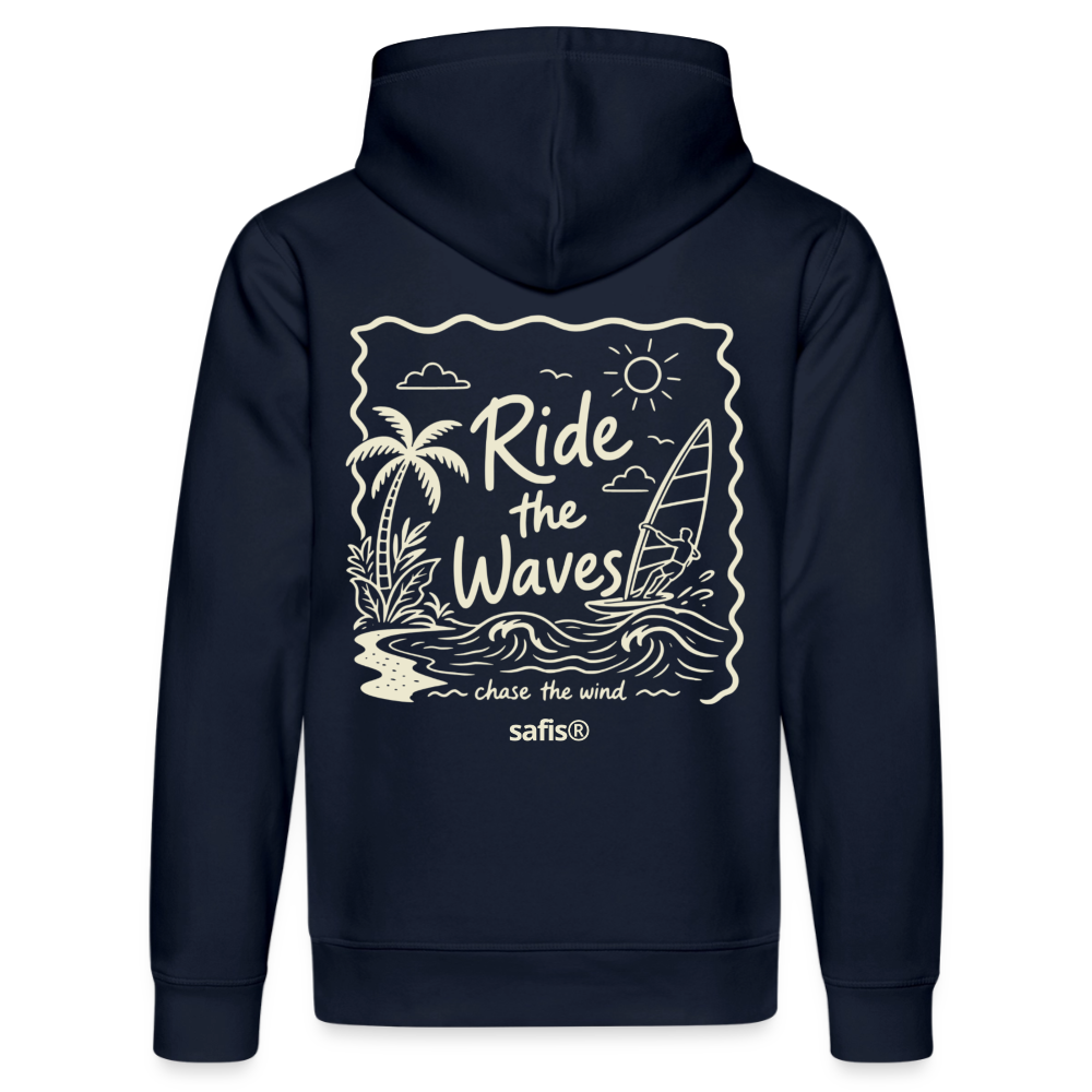 Ride the waves - Unisex Bio-Hoodie DRUMMER - French Navy