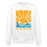 Unisex Bio-Sweatshirt ROLLER -sunny waves- - Weiß