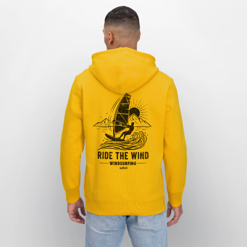 Unisex Bio-Hoodie DRUMMER -ride the wind- - Spektralgelb