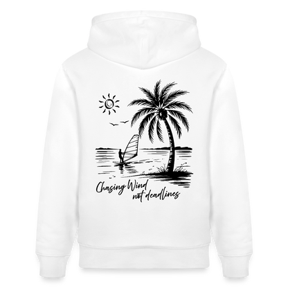 Unisex Bio-Hoodie CRUISER -chasing wind- - Weiß
