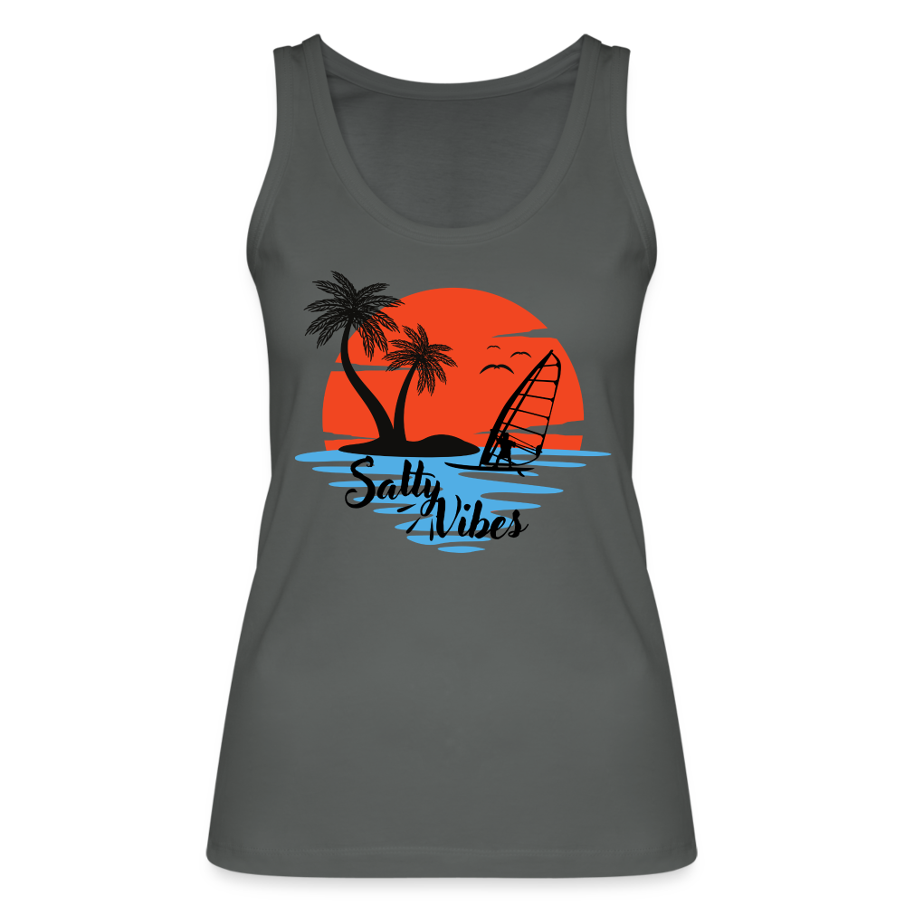 Frauen Bio Tank Top -salty vibes- - Anthrazit