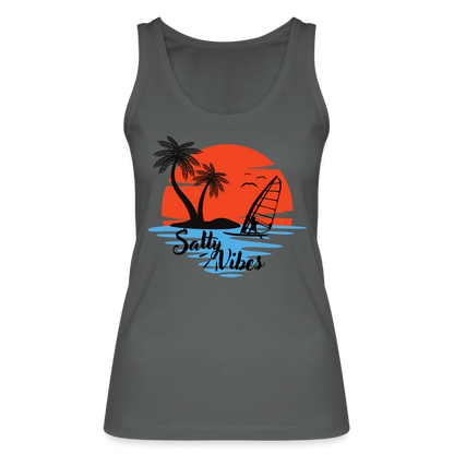 Frauen Bio Tank Top -salty vibes- - Anthrazit