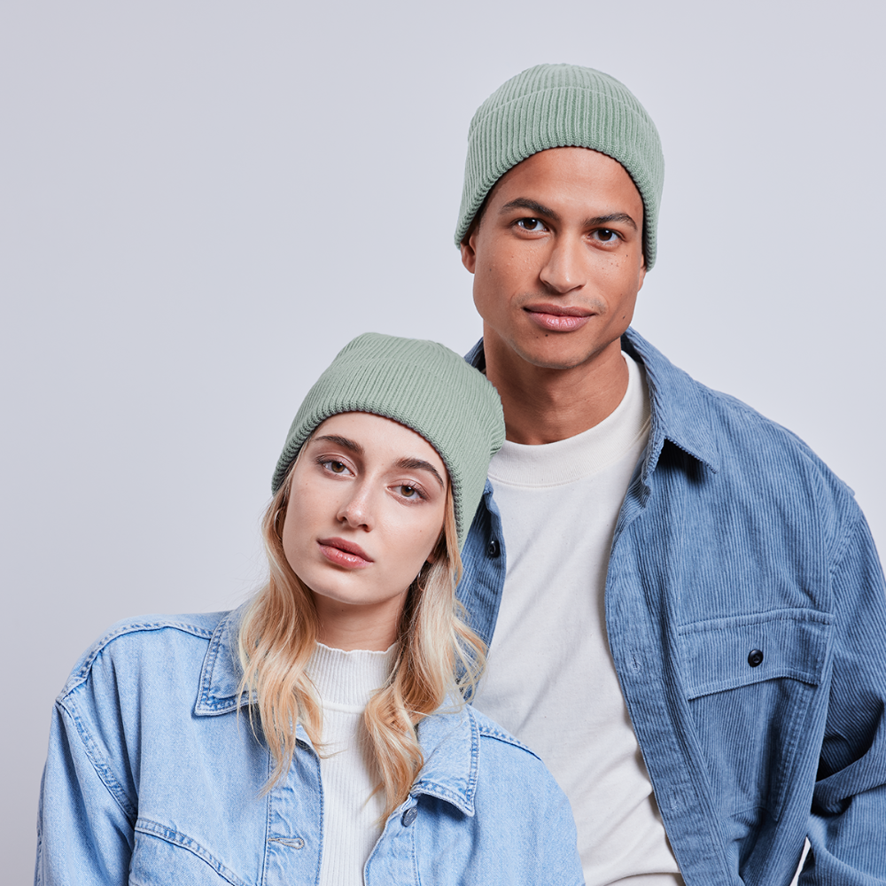 Unisex Bio BEANIE - Helles Graugrün