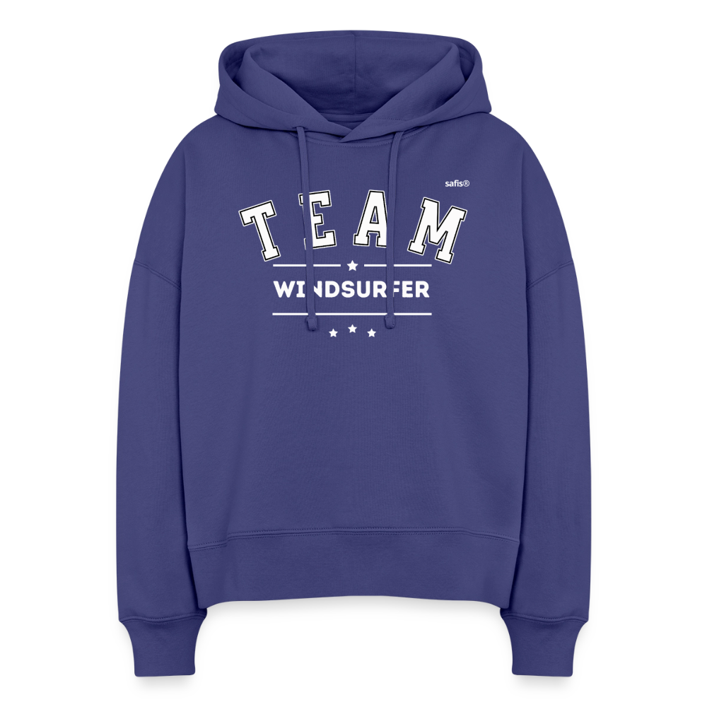 Boxy Frauen Bio Hoodie -Team Windsurfer- - Dämmerung