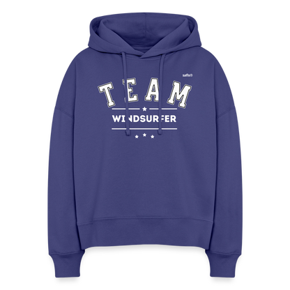 Boxy Frauen Bio Hoodie -Team Windsurfer- - Dämmerung