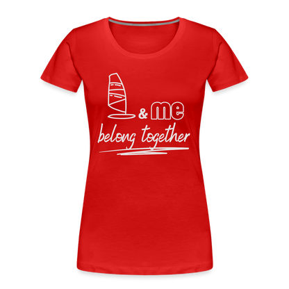 Frauen Premium Bio T-Shirt -belong together- - Rot