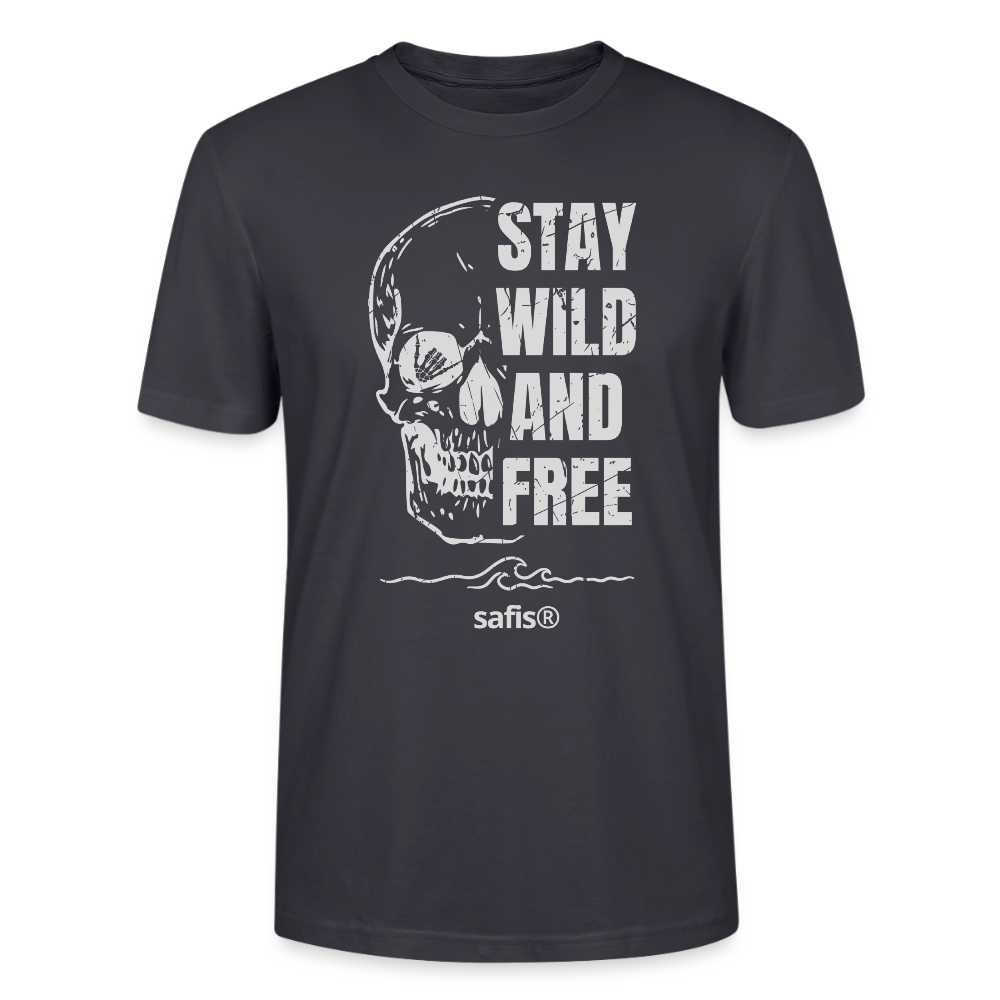 Windsurf T Shirt Herren safis®  -wild and free- Unisex T-Shirt CRAFTER - Dunkles Graublau