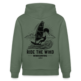 Unisex Bio-Hoodie CRUISER -ride the wind- - Tanngrün