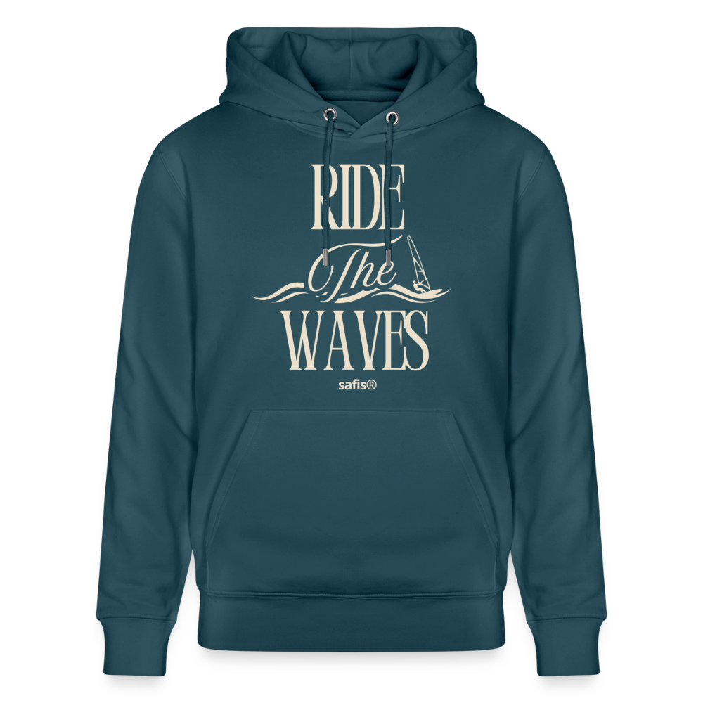 Unisex Bio-Hoodie CRUISER -ride the waves- - Dunkles Petrol