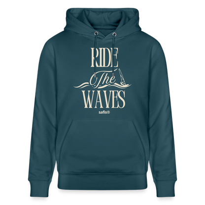Unisex Bio-Hoodie CRUISER -ride the waves- - Dunkles Petrol