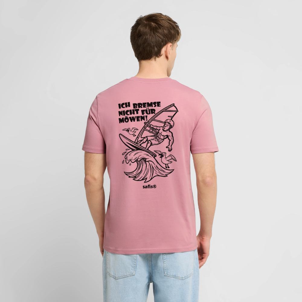 -Möwe- Unisex Bio-T-Shirt CREATOR Backprint - Lila Traum