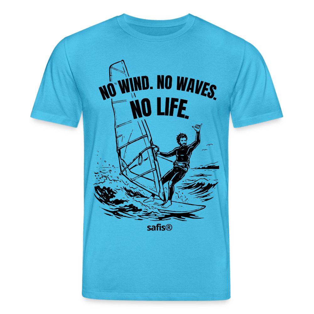 safis® Windsurf Bio-Shirt -no life- Unisex CREATOR - Aquablau