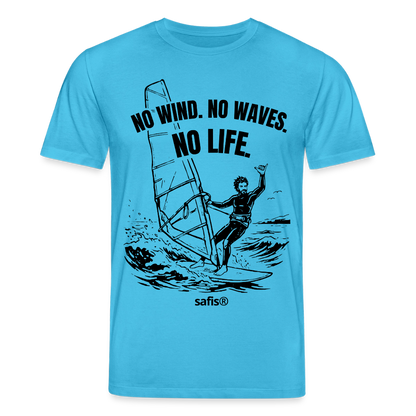 safis® Windsurf Bio-Shirt -no life- Unisex CREATOR - Aquablau