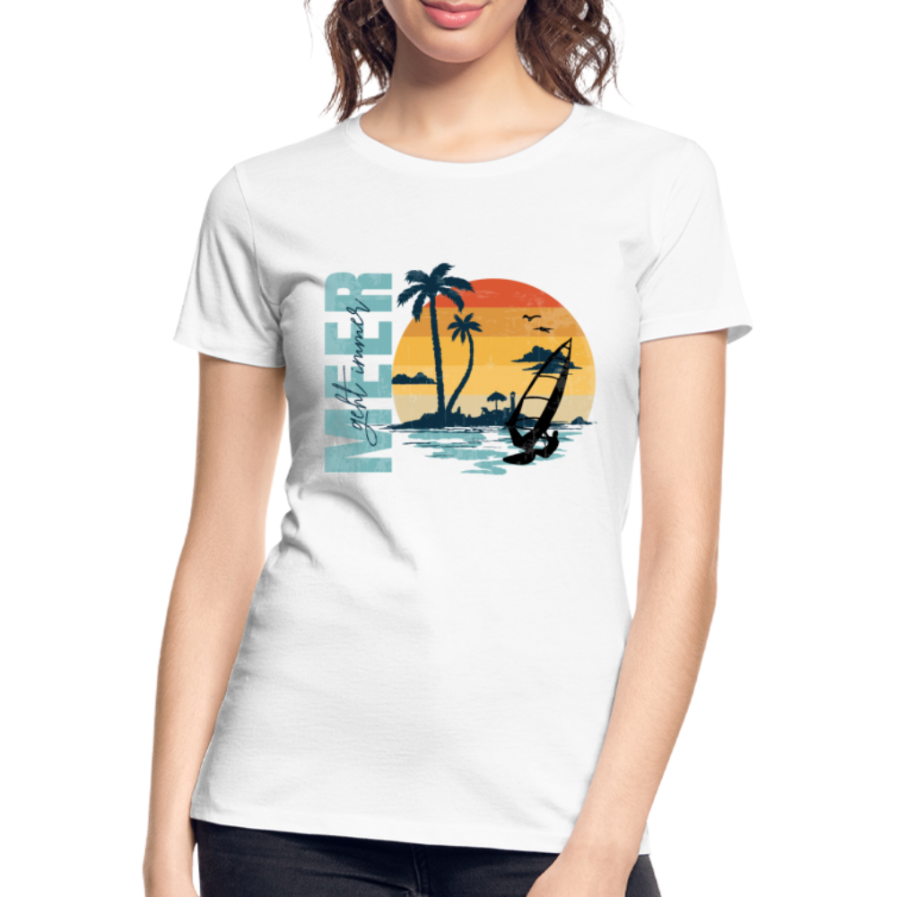 Frauen Premium Bio T-Shirt -meer geht immer- - Weiß