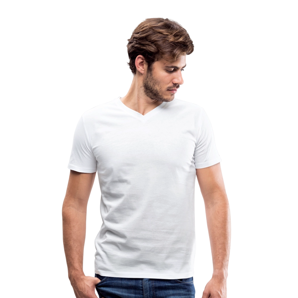 Männer Bio-T-Shirt mit V-Ausschnitt -better life- - Weiß