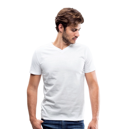 Männer Bio-T-Shirt mit V-Ausschnitt -better life- - Weiß