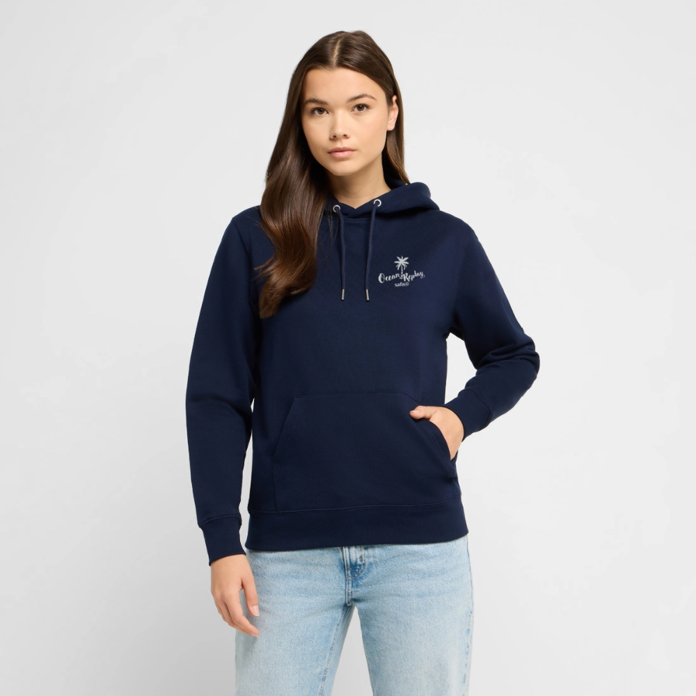 Unisex Bio-Hoodie Cruiser -Ocean Replay- - Navy