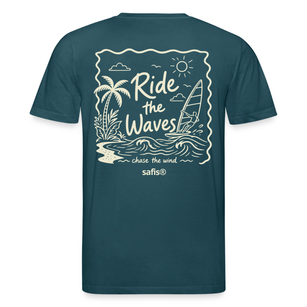 Unisex Bio-T-Shirt CREATOR -ride the waves- - Dunkles Petrol