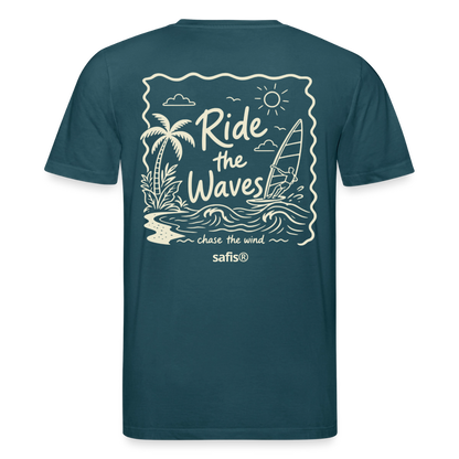 Unisex Bio-T-Shirt CREATOR -ride the waves- - Dunkles Petrol