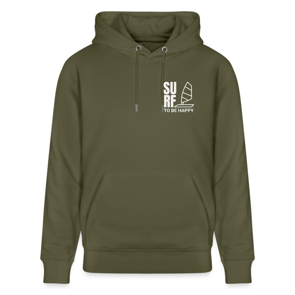 Unisex Bio-Hoodie CRUISER -surf to be happy- - Khaki Grün