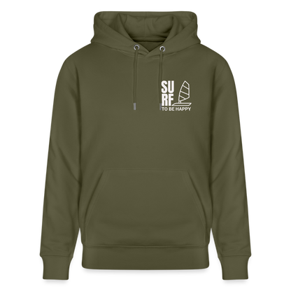 Unisex Bio-Hoodie CRUISER -surf to be happy- - Khaki Grün