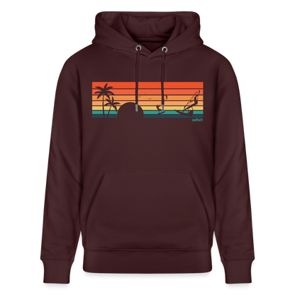 safis® nachhaltige Surfmode -sunset- Unisex Bio-Hoodie CRUISER - Maroon