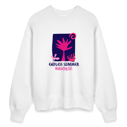 Unisex Oversize Bio Pullover -endless summer- - Weiß