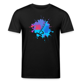Männer Bio-T-Shirt -Farbklecks- - Schwarz